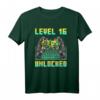 16. Geburtstag Teenager Jungen Level 16 Unlocked Gamer T-Shirt – Cooles Gaming Geburtstagsshirt für Jungen und Schüler