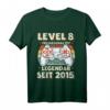 Kinder Geburtstagsshirt Level 8 Jahre für Jungen - Gamer T-Shirt mit Controller Motiv für den 8. Geburtstag, ideal für LAN-Party & Gaming-Fans