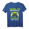 Level 7 Jahre Geburtstagsshirt für Jungen – Gamer T-Shirt mit Controller Motiv für den Geburtstag 2016 & LAN-Party