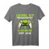 Level 7 Jahre Geburtstagsshirt für Jungen – Gamer T-Shirt mit Controller Motiv für den Geburtstag 2016 & LAN-Party
