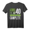 HapDuck Geschenk für Mann & Frau - Gamer Zocker Level 40 T-Shirt im Retro Vintage Look für Geburtstagsparty & Überraschung