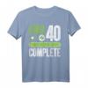 HapDuck Geschenk für Mann & Frau - Gamer Zocker Level 40 T-Shirt im Retro Vintage Look für Geburtstagsparty & Überraschung