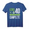 HapDuck Geschenk für Mann & Frau - Gamer Zocker Level 40 T-Shirt im Retro Vintage Look für Geburtstagsparty & Überraschung