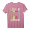 Level 21 Gamer T-Shirt - Perfektes Geburtstagsgeschenk für Männer und Frauen zum 21. Geburtstag mit Video-Game Controller & Level Up Design