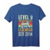 Kinder Level 9 Jahre Geburtstagsshirt für Jungen – Gamer Controller Motiv, perfektes Geschenk für den 9. Geburtstag & LAN-Party