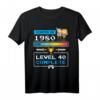 HapDuck Gamer Level 40 Complete T-Shirt - Retro Pixel Art Design für Videospiel-Fans und Geburtstagskinder