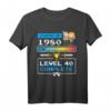 HapDuck Gamer Level 40 Complete T-Shirt - Retro Pixel Art Design für Videospiel-Fans und Geburtstagskinder