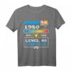 HapDuck Gamer Level 40 Complete T-Shirt - Retro Pixel Art Design für Videospiel-Fans und Geburtstagskinder