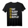 Herren Eat, Sleep, Game, Repeat - Cooles Gaming T-Shirt für Konsolen, PC & Mobile Gamers, das echte Nerds begeistert