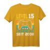Level 15 Jahre Geburtstagsshirt für Jungen Gamer 2008 - Cooles Geschenk für den Gaming Geburtstag, Controller Motiv & LAN-Party Style