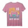 Level 15 Jahre Geburtstagsshirt für Jungen Gamer 2008 - Cooles Geschenk für den Gaming Geburtstag, Controller Motiv & LAN-Party Style