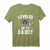 Leveled Up To Daddy Baby Announcement Gaming T-Shirt – Lustiges Familien Shirt für Geburt, Baby- oder Schwangerschaftsankündigung, Geburtstag & Weihnachten