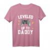 Leveled Up To Daddy Baby Announcement Gaming T-Shirt – Lustiges Familien Shirt für Geburt, Baby- oder Schwangerschaftsankündigung, Geburtstag & Weihnachten