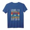 Level 11 Freigeschalter Legendär Seit 2010 Gamer T-Shirt - Perfektes Geburtstagsgeschenk für 11-jährige Jungen und Zocker bei LAN-Partys