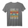 Level 11 Freigeschalter Legendär Seit 2010 Gamer T-Shirt - Perfektes Geburtstagsgeschenk für 11-jährige Jungen und Zocker bei LAN-Partys