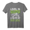 Level 14 Geburtstag T-Shirt für Jungen - Lustige Gamer Geburtstag Deko & Geschenk für 14-Jährige mit Controller Motiv