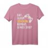 Zockern Eat Sleep Zocken Since 2007 Gamer T-Shirt – Perfektes Geschenk für Gamer & Gamerin, Geburtstagsidee für Generation Y Zocker