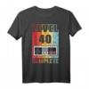 HapDuck Männer T-Shirt Gamer Level 40 - Lustiges Geschenk für Gaming-Fans & Geburtstagsfeier