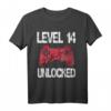 Level 14 Unlocked Gaming T-Shirt – Perfektes Geburtstagsgeschenk für 14-Jährige Jungen und Gamer mit Vintage Design
