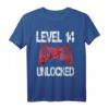 Level 14 Unlocked Gaming T-Shirt – Perfektes Geburtstagsgeschenk für 14-Jährige Jungen und Gamer mit Vintage Design