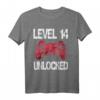 Level 14 Unlocked Gaming T-Shirt – Perfektes Geburtstagsgeschenk für 14-Jährige Jungen und Gamer mit Vintage Design