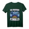 Kinder Big Brother Finally for Boys Gamer - Ankündigungsshirt für den neuen großen Bruder, perfekt für Geburtstags- oder Geschwistergeschenke