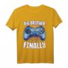 Kinder Big Brother Finally for Boys Gamer - Ankündigungsshirt für den neuen großen Bruder, perfekt für Geburtstags- oder Geschwistergeschenke