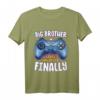 Kinder Big Brother Finally for Boys Gamer - Ankündigungsshirt für den neuen großen Bruder, perfekt für Geburtstags- oder Geschwistergeschenke
