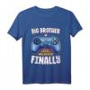 Kinder Big Brother Finally for Boys Gamer - Ankündigungsshirt für den neuen großen Bruder, perfekt für Geburtstags- oder Geschwistergeschenke