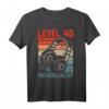 HapDuck Jungen Videospieler Level 40 Unlocked T-Shirt - Perfektes Geschenk für Gamer bei Party, LAN-Event & Geburtstagsfeier