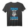 Herren Zocken Computerspiele Dad - Papa am Tag Gamer in der Nacht T-Shirt – Witziges Gaming Geschenk für Väter, Nerds & Gamer Papas