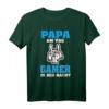 Herren Zocken Computerspiele Dad - Papa am Tag Gamer in der Nacht T-Shirt – Witziges Gaming Geschenk für Väter, Nerds & Gamer Papas