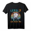 Kinder Gamer Geburtstag T-Shirt für 7-Jährige - Level Up & Complete Videospiel Controller Motiv, Perfektes Geschenk für junge Zocker