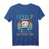 Kinder Gamer Geburtstag T-Shirt für 7-Jährige - Level Up & Complete Videospiel Controller Motiv, Perfektes Geschenk für junge Zocker