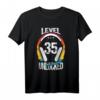35. Geburtstag Gamer Jungen Männer Level 35 Unlocked T-Shirt – Coole Geschenkidee für Videospiel-Fans und Geburtstagskinder