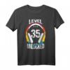 35. Geburtstag Gamer Jungen Männer Level 35 Unlocked T-Shirt – Coole Geschenkidee für Videospiel-Fans und Geburtstagskinder