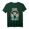 35. Geburtstag Gamer Jungen Männer Level 35 Unlocked T-Shirt – Coole Geschenkidee für Videospiel-Fans und Geburtstagskinder
