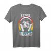 35. Geburtstag Gamer Jungen Männer Level 35 Unlocked T-Shirt – Coole Geschenkidee für Videospiel-Fans und Geburtstagskinder