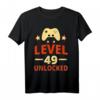 49. Geburtstag Geschenk Level 49 Gamer Shirt - Klassisches T-Shirt für Damen und Herren zum Geburtstag