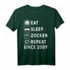 Zockern Eat Sleep Zocken Since 2009 T-Shirt für Gamer & Gamerin – Perfektes Geburtstagsgeschenk für Videospiel-Enthusiasten
