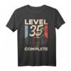 Gamer Zocker Level 35 T-Shirt - Lustiges Retro Geburtstagsshirt für Männer und Frauen zum 35. Geburtstag