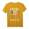 Gamer Zocker Level 35 T-Shirt - Lustiges Retro Geburtstagsshirt für Männer und Frauen zum 35. Geburtstag