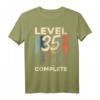 Gamer Zocker Level 35 T-Shirt - Lustiges Retro Geburtstagsshirt für Männer und Frauen zum 35. Geburtstag
