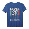 Gamer Zocker Level 35 T-Shirt - Lustiges Retro Geburtstagsshirt für Männer und Frauen zum 35. Geburtstag