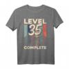 Gamer Zocker Level 35 T-Shirt - Lustiges Retro Geburtstagsshirt für Männer und Frauen zum 35. Geburtstag