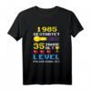 Herren 35. Geburtstag Lustiges Gamer T-Shirt - Geschenk für Zocker und Gaming-Fans, Level freigeschaltet, 1985 geboren