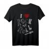 Love Rock n Roll Musik Gitarre Herz Vintage Rock T-Shirt – Retro Style für Rockfans und Musiker