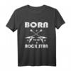 HapDuck Rockstar T-Shirt für Gitarristen und Musiker – Born to be a Rock Star, tolles Geschenk für Rockfans