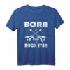 HapDuck Rockstar T-Shirt für Gitarristen und Musiker – Born to be a Rock Star, tolles Geschenk für Rockfans