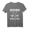 HapDuck Rockstar T-Shirt für Gitarristen und Musiker – Born to be a Rock Star, tolles Geschenk für Rockfans